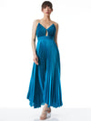 GLORIA CHAIN STRAP PLEATED MAXI DRESS-ALICE + OLIVIA