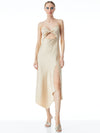 HARMONY TWST DRPY ASYM MID DRE-Black-ALICE + OLIVIA