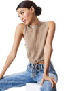 TEVIN CROPPED DRAWSTRING HEM TANK-ALICE + OLIVIA