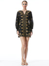 ZIA EMBELLISHED DROP SHOULDER MINI DRESS-ALICE + OLIVIA