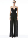 TILLY EYELET WIDE LEG BUTTON FRONT JUMPSUIT-Black-ALICE + OLIVIA