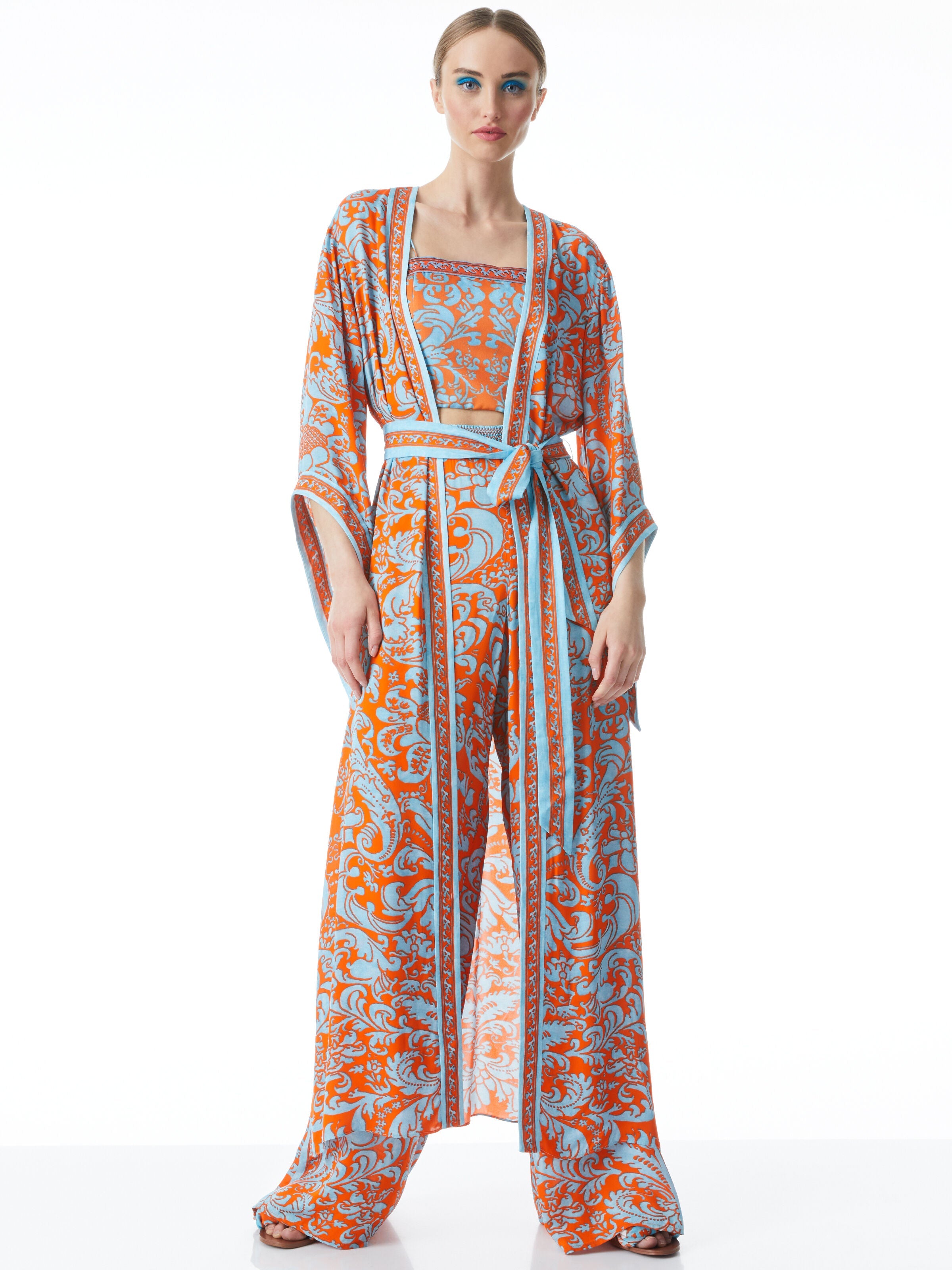 DOMINO MAXI KIMONO WITH TIE BELT-FOREVER YOURS SIENNA-ALICE + OLIVIA