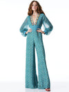 REBA SMOCKED WAIST WIDE LEG JUMPSUIT-WASHED GEO/SUNSHOWER STRIPE-ALICE + OLIVIA