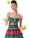 LIVIA TIE FRONT HALTER TOP-ALICE + OLIVIA