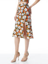 STEPHINE HIGH SLIT MIDI SKIRT-BLOSSOM-ALICE + OLIVIA