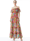 KIA EYELET COLD SHOULDER MAXI DRESS-GARDEN FLORAL MULTI-ALICE + OLIVIA
