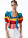 ROMI PUFF SLEEVE CARDIGAN-MULTI-ALICE + OLIVIA