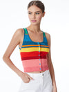 DARYN BUTTON CROPPED TANK-ALICE + OLIVIA
