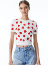 CIARA STRAWBERRY EMBR PULLOVER-ALICE + OLIVIA