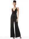 RISKA COWL NECK CHAIN STRAP JUMPSUIT-Black-ALICE + OLIVIA