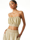 WENDEE RUCHED CROP TOP-ALICE + OLIVIA