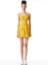 LAI SMOCKED WAIST SPAGHETTI STRAP MINI DRESS-ALICE + OLIVIA