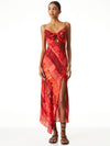 HARMONY DRAPEY ASYMMETRICAL MIDI DRESS-ALICE + OLIVIA