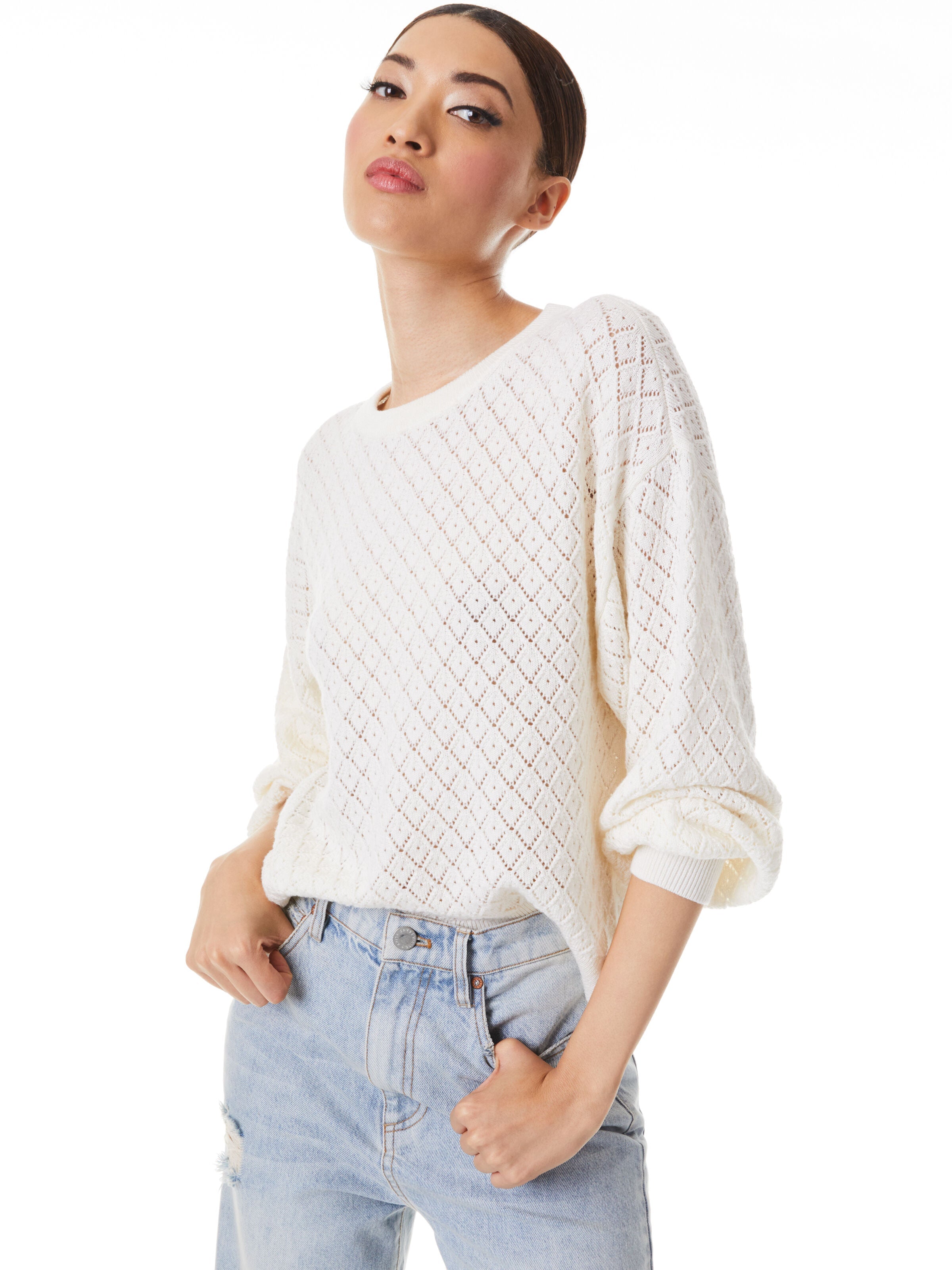ANGELINE EASY CROP PULLOVER-ALICE + OLIVIA