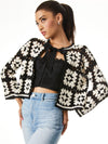 ANDERSON CROPPED BOXY CARDIGAN WITH BOW-ALICE + OLIVIA