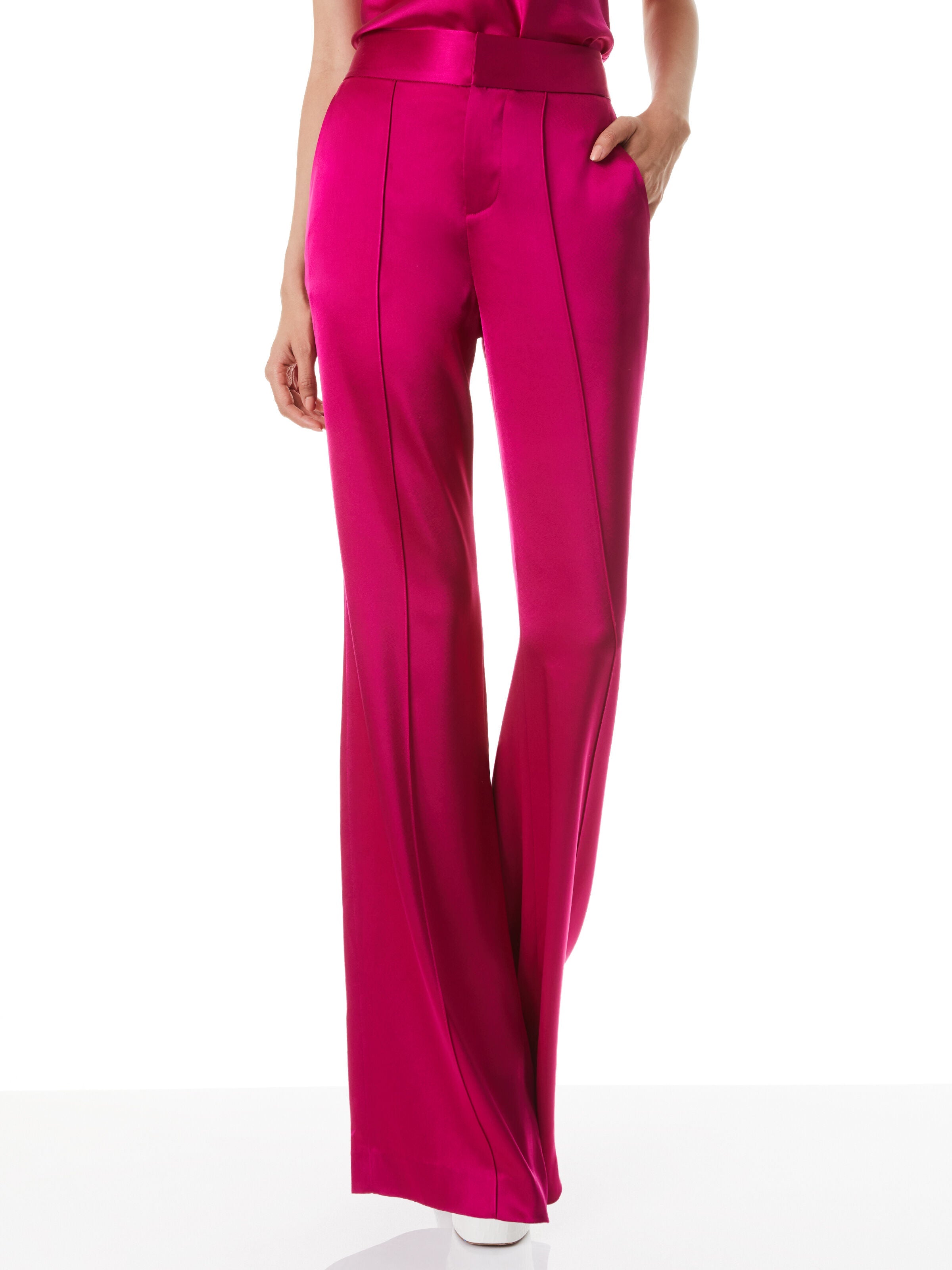 DYLAN HIGH WAISTED WIDE LEG PANT-RASPBERRY-ALICE + OLIVIA