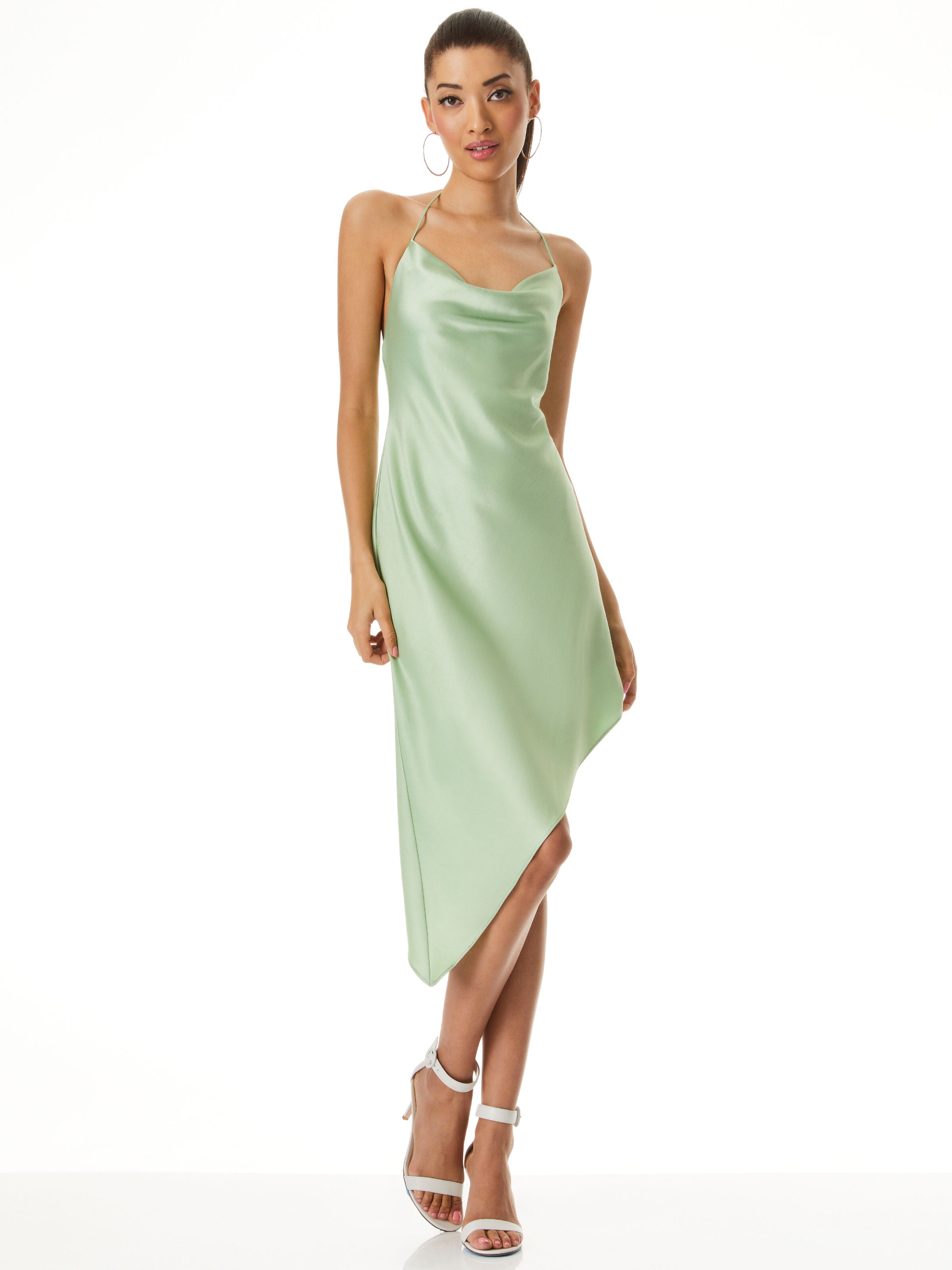 HARMONY ASYM DPCWL SLIP DRE-LIGHT SAGE-ALICE + OLIVIA