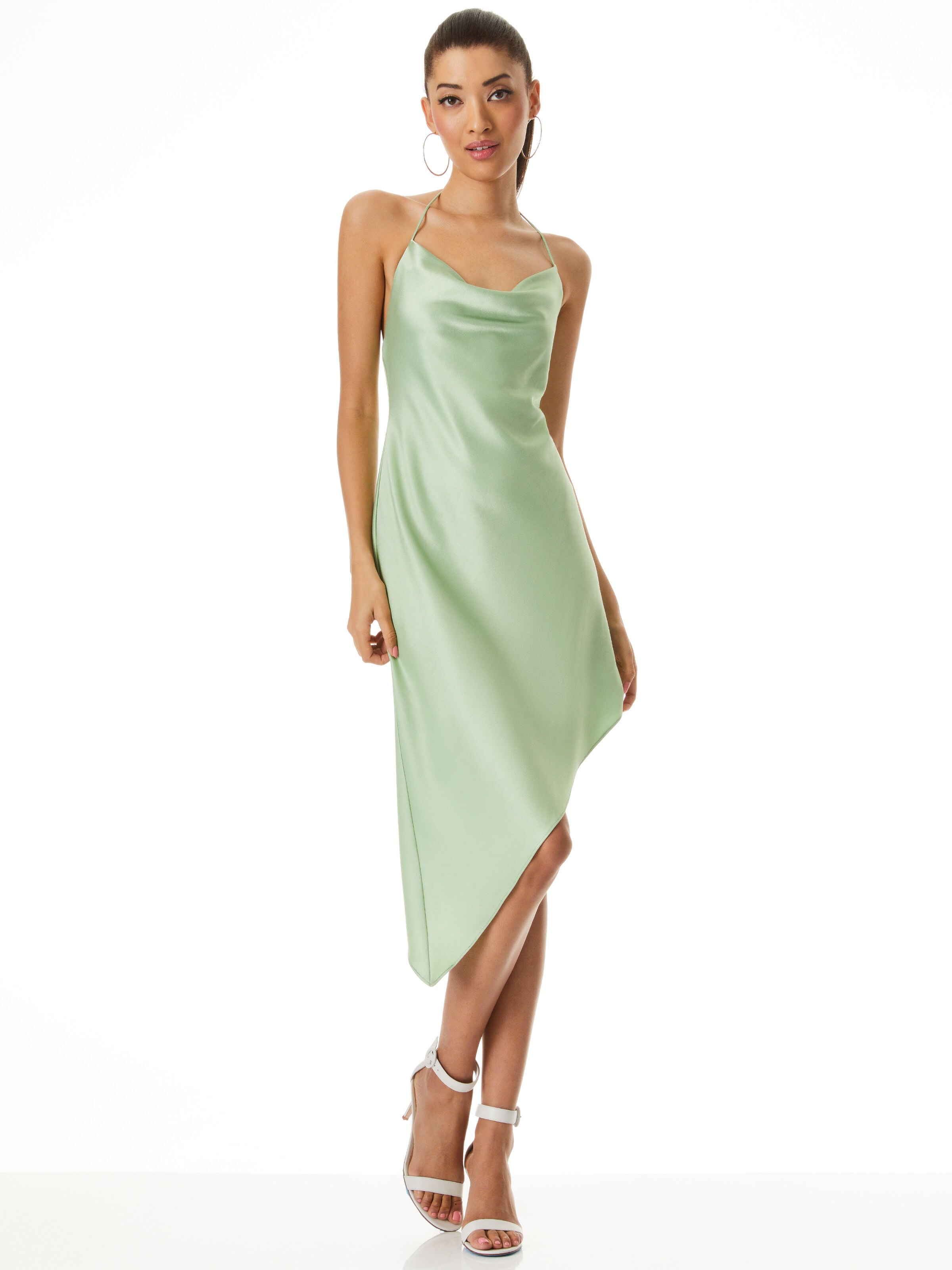 HARMONY ASYM DPCWL SLIP DRE-LIGHT SAGE-ALICE + OLIVIA