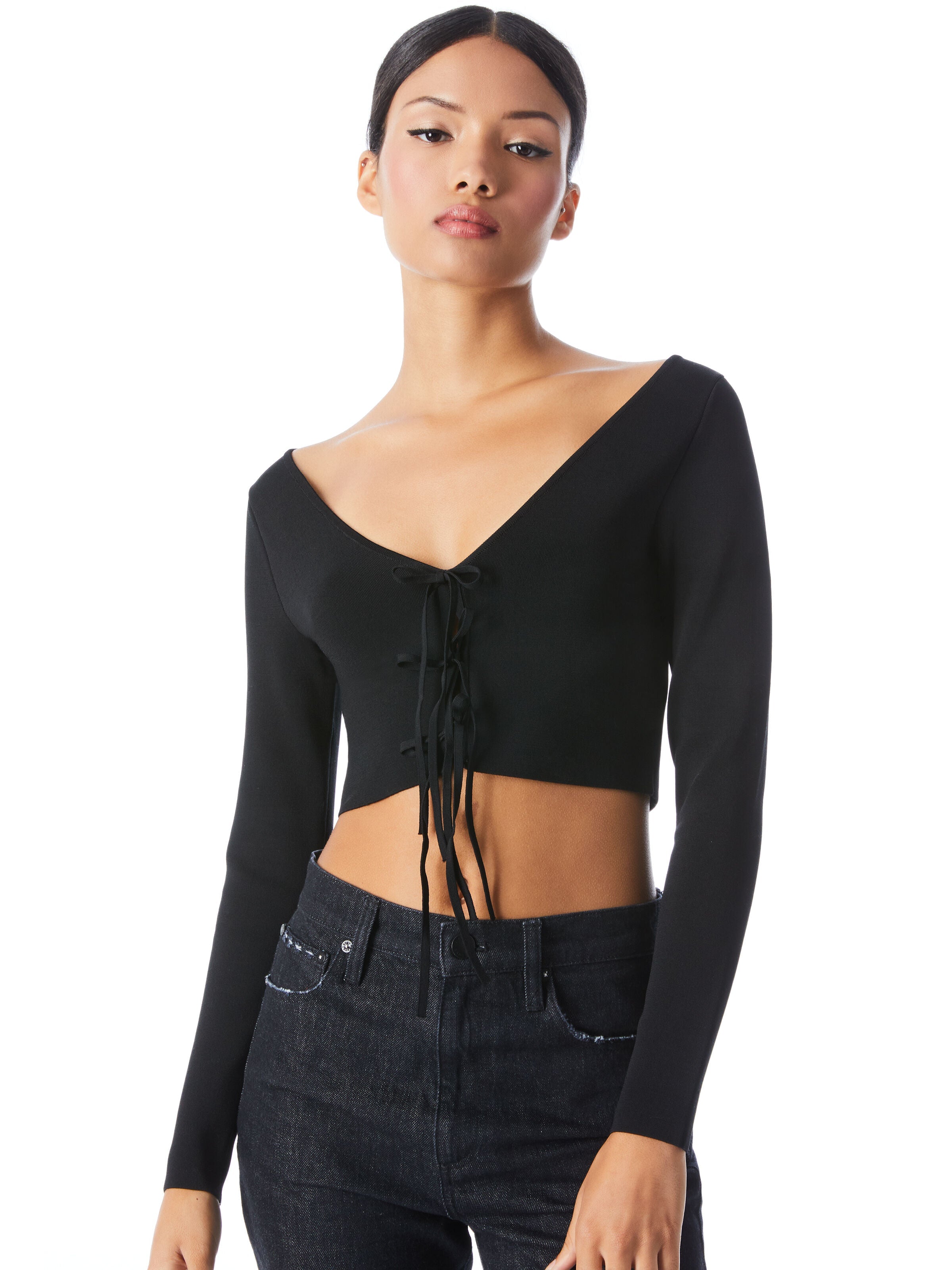 SHAREE CROPPED PULLOVER-ALICE + OLIVIA