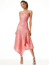 HARMONY SEQUIN ASYMMETRICAL DRESS WITH SLIT-ROSE-ALICE + OLIVIA