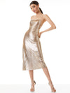 HARMONY CHAINMAIL MIDI SLIP DRESS-PALE GOLD-ALICE + OLIVIA