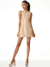 DAVEN VEGAN LEATHER SLEEVELESS MINI DRESS-ALICE + OLIVIA
