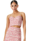CRISTI CHAIN STRAP BUSTIER-OFF WHITE/RASPBERRY-ALICE + OLIVIA