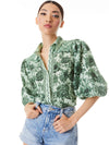 TIFFIE PUFF SLEEVE BLOUSE-JOURNEY FLORAL LIGHT SAGE-ALICE + OLIVIA