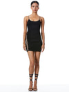 SIRIANA RUCHED LACE UP MINI DRESS-ALICE + OLIVIA