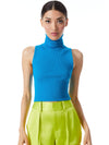 DARCEY TURTLENECK SWEATER TANK-TURKISH BLUE-ALICE + OLIVIA