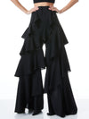 LOTUS WIDE LEG RUFFLE PANT-Black-ALICE + OLIVIA
