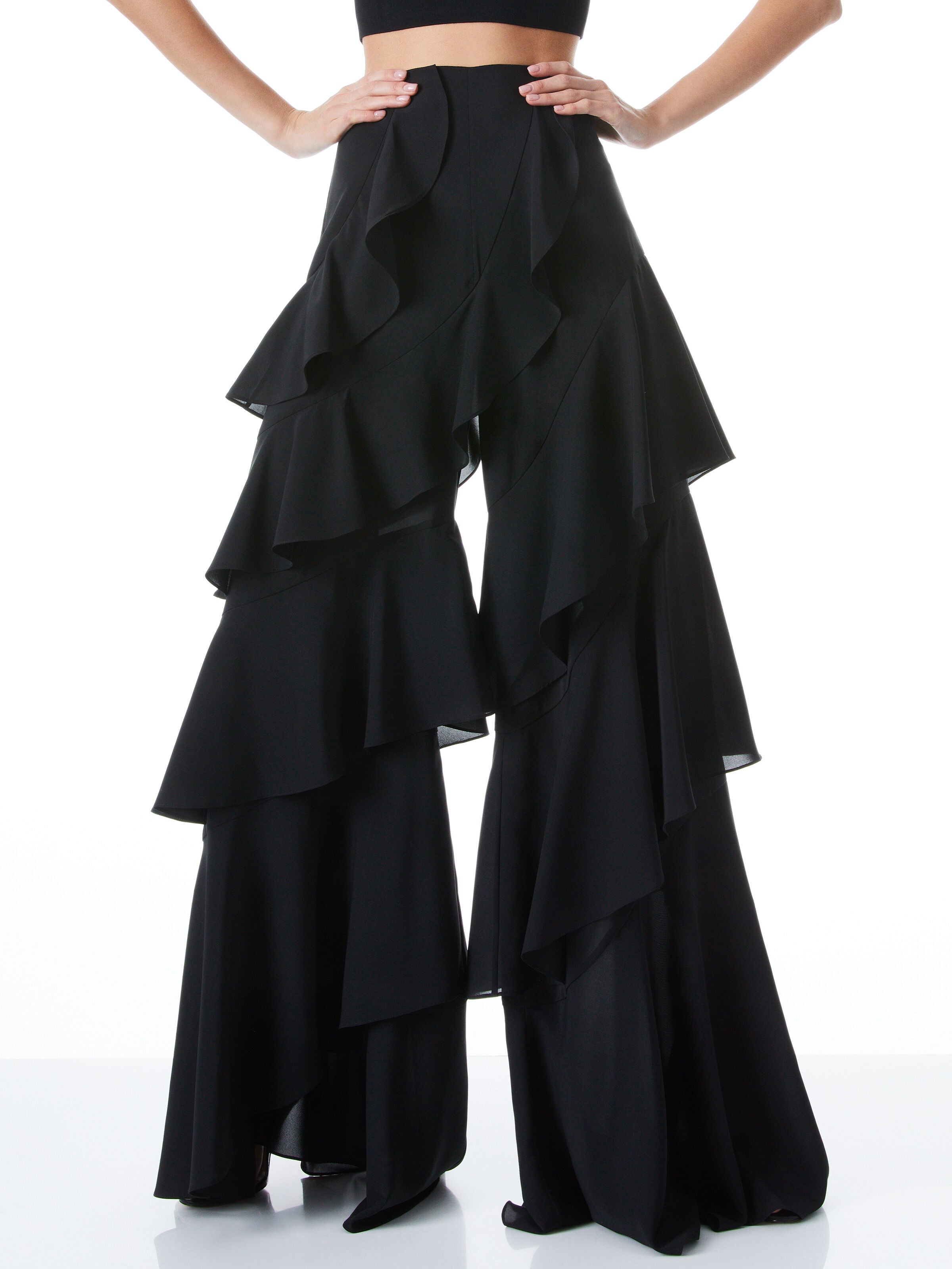 LOTUS WIDE LEG RUFFLE PANT