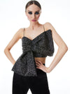 BELINE FRONT BOW CROP TOP-Black-ALICE + OLIVIA
