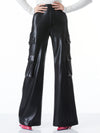 HAYES VEGAN LEATHER WIDE LEG PANT-ALICE + OLIVIA