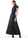 MIRANDA VEGAN LEATHER TIERED MAXI DRESS-ALICE + OLIVIA