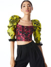 FANTASIA PLEATED SLEEVE BUSTIER-ALICE + OLIVIA