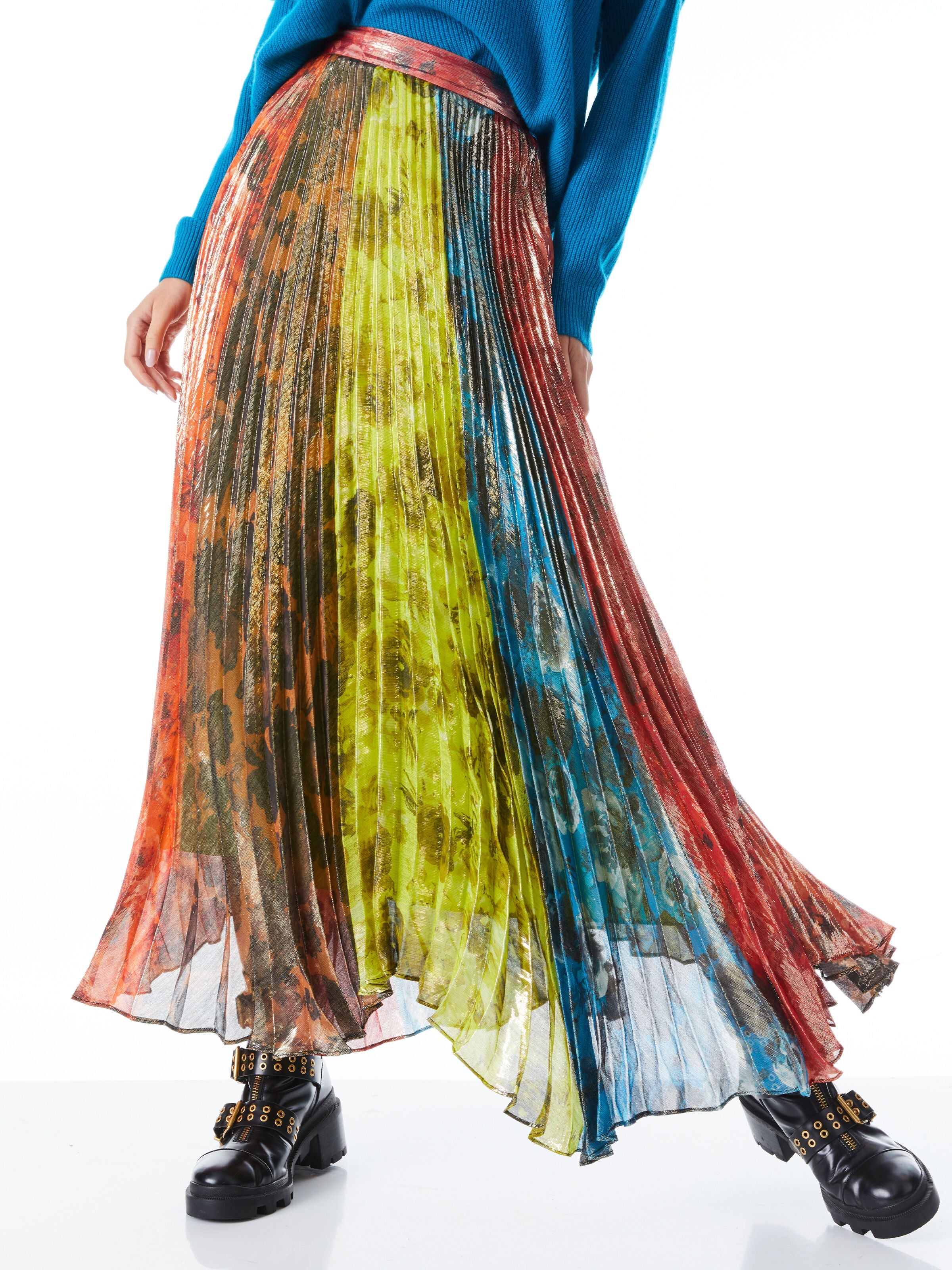 KATZ PLEATED MAXI SKIRT-MULTI-ALICE + OLIVIA
