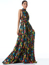 MERTIE MOCK NECK PLEATED MAXI DRESS-ALICE + OLIVIA