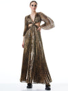 BAHAMA V-NECK CUT OUT MAXI DRESS-ALICE + OLIVIA