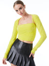 LUETTA FUZZY TOP W SHRUG-Black-ALICE + OLIVIA