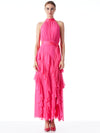 EMELIA HALTER NECK GOWN-WILD PINK-ALICE + OLIVIA