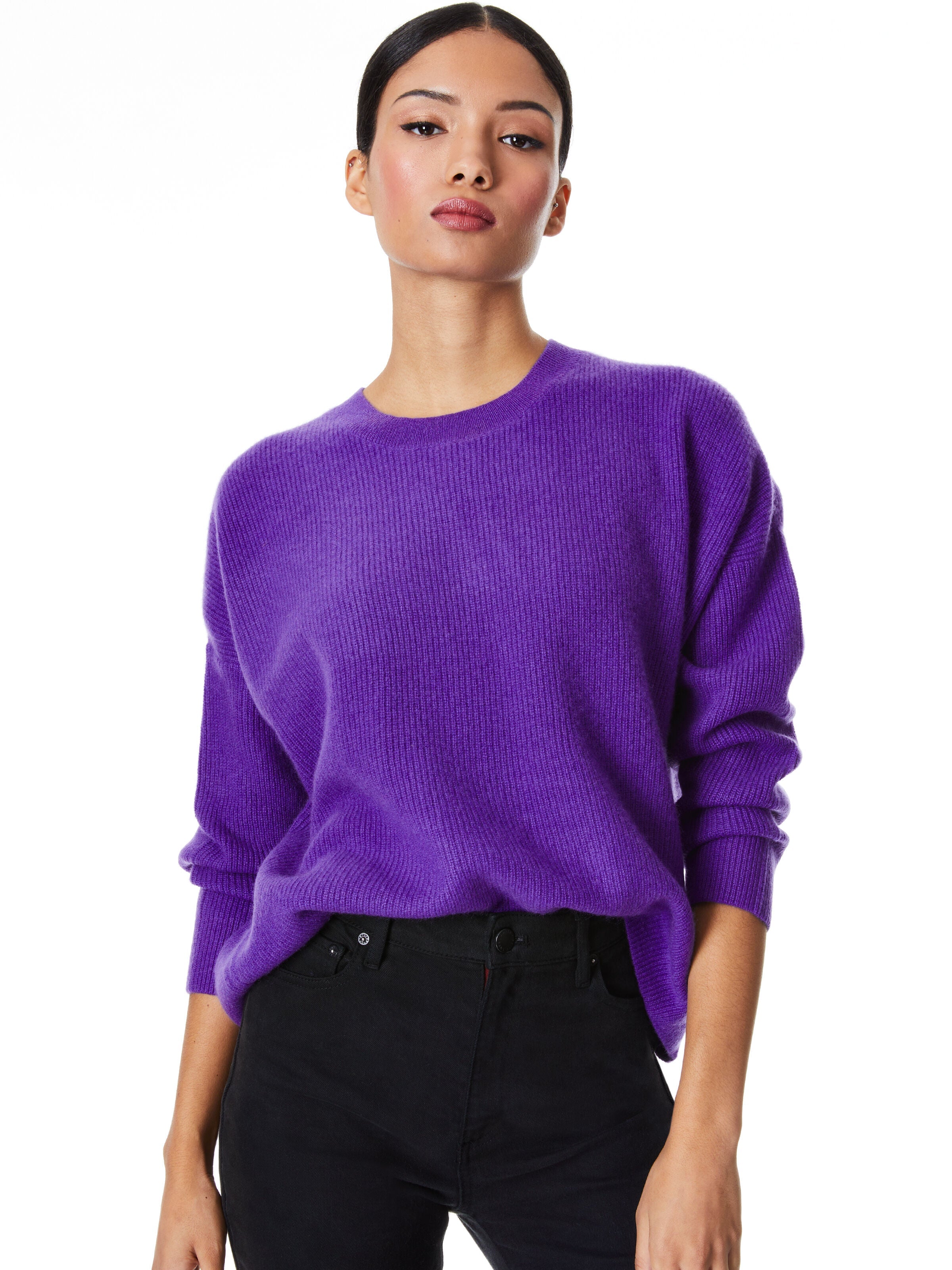 CAPRICE CREWNECK DROP SHOULDER PULLOVER-ALICE + OLIVIA