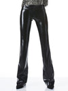 OLIVIA PATENT VEGAN LEATHER BOOTCUT PANT-Black-ALICE + OLIVIA