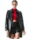 LOGAN VEGAN LEATHER COAT-ALICE + OLIVIA