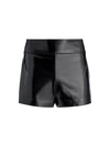 DONALD VEGAN LEATHER HIGH WAISTED SHORT-Black-ALICE + OLIVIA