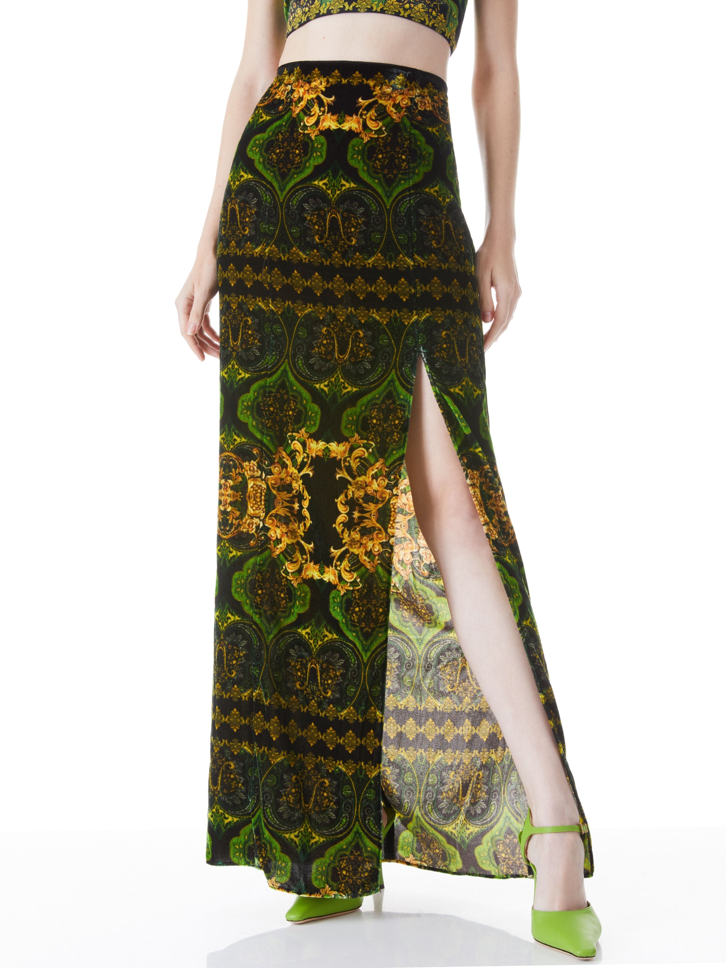STEPHINE MAXI SKIRT-RENDEZVOUS/MULTI-ALICE + OLIVIA