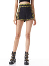 DONALD EMBROIDERED HIGH WAISTED SHORTS-ALICE + OLIVIA