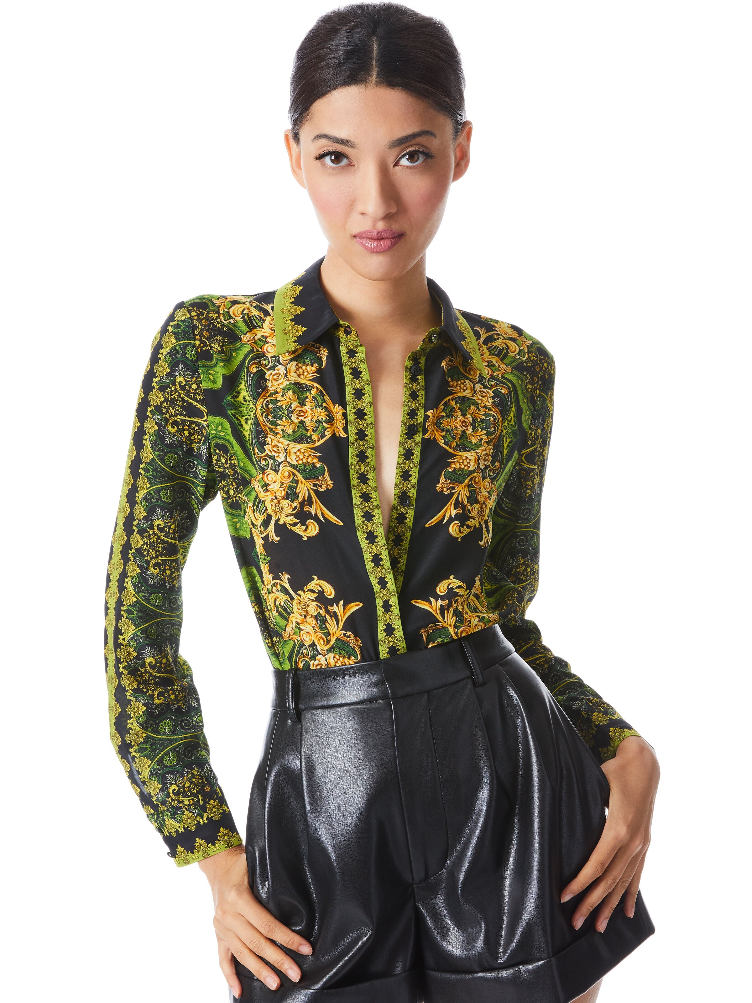 WILLA SILK BLOUSE-ALICE + OLIVIA