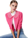 AKIRA EMBELLISHED COLLAR CARDIGAN-BLACK METALLIC-ALICE + OLIVIA