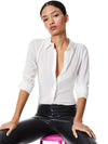 WILLA COMBINATION PLACKET TOP-ALICE + OLIVIA